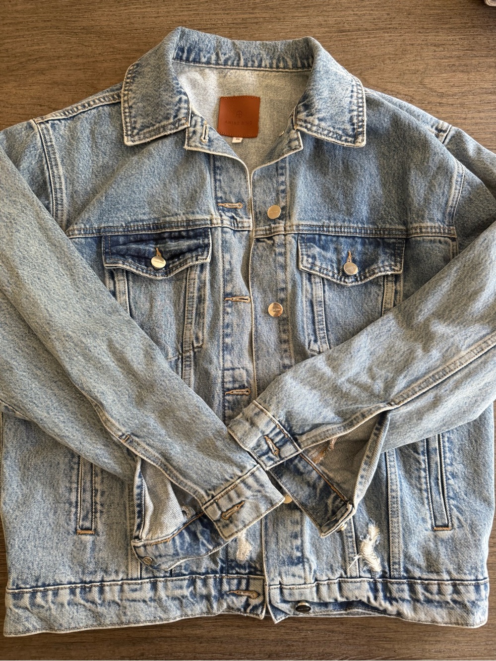 Anine Bing Rory Denim Jacket Sz XS